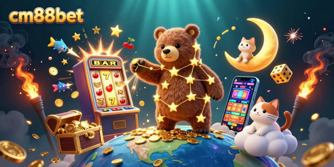 Experience thrilling casino wins with cm88bet's dynamic game atmosphere featuring exciting slot machines and lucky symbols.