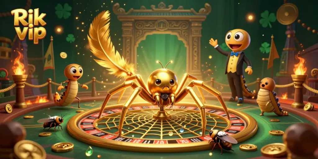 Experience thrilling gameplay with Rik vip as characters engage in a colorful casino scene filled with excitement.