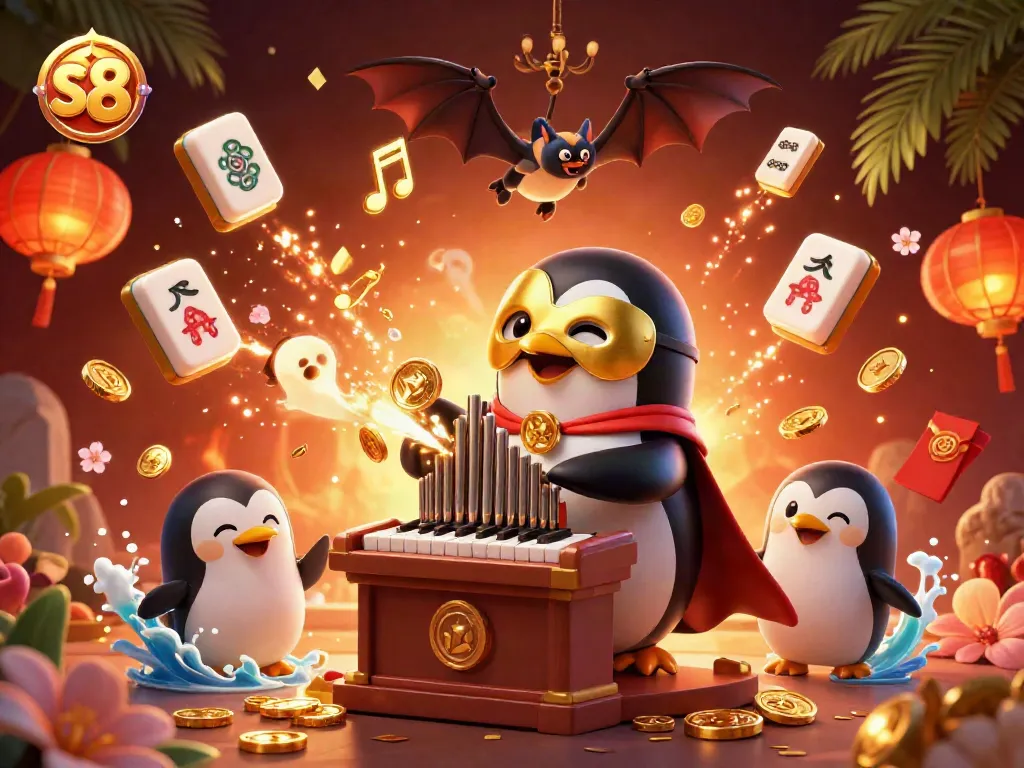 Experience thrilling wins with s 8 at the vibrant casino-themed illustration featuring lucky elements.