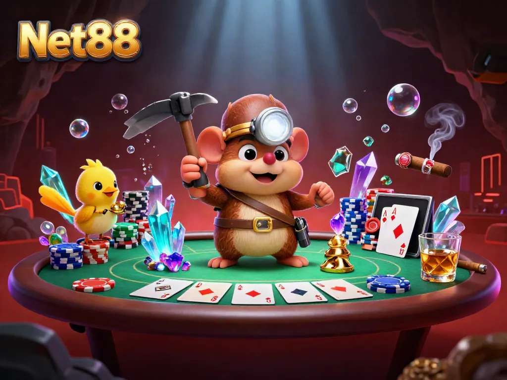 Experience the thrill at Net88 with dynamic gaming elements and a lively treasure hunt scene.
