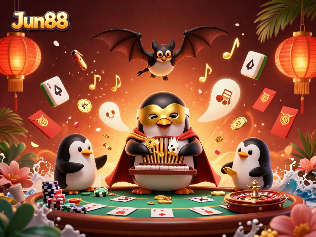 Join Jun88's exciting casino games with vibrant characters and dynamic elements in a thrilling atmosphere.
