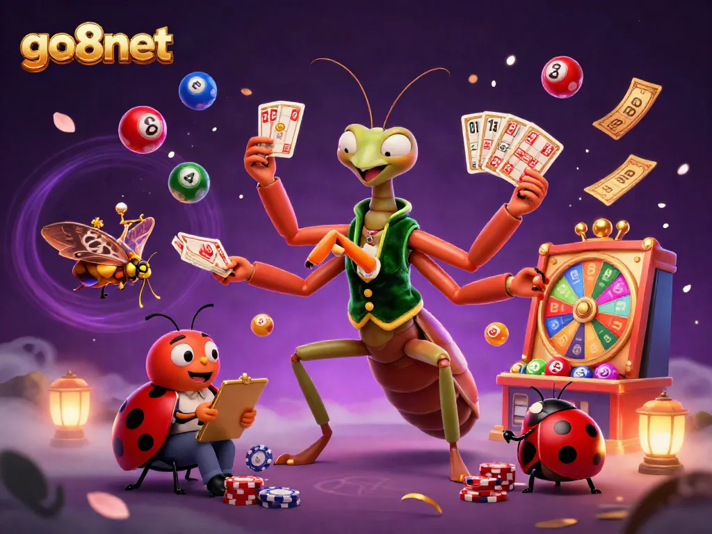 Engage with vibrant go8net gaming adventures in a lively casino illustration.