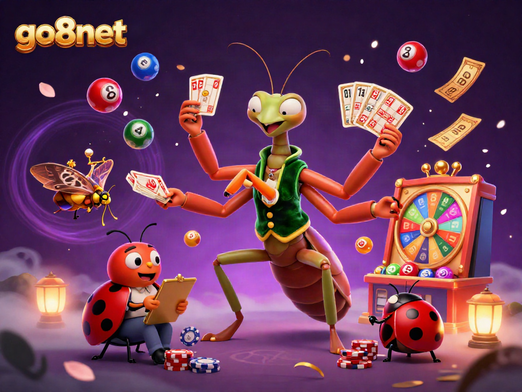 Engage with vibrant go8net gaming adventures in a lively casino illustration.