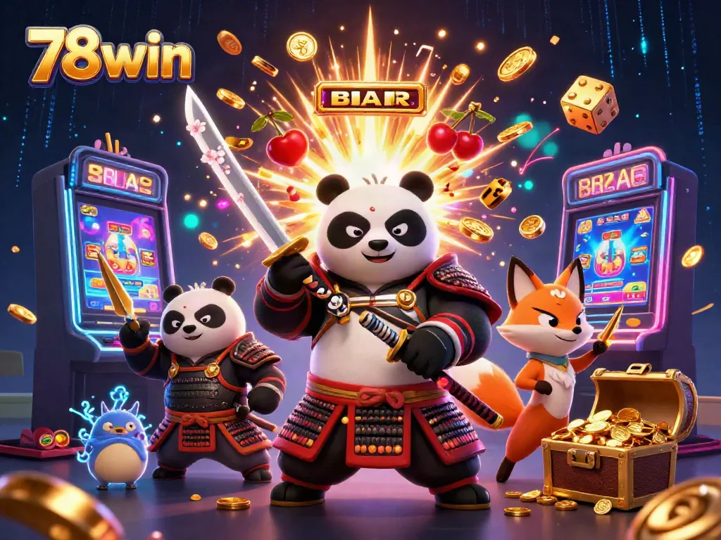 Experience exciting jackpots with 78win’s dynamic casino-themed 3D illustration featuring vibrant characters.