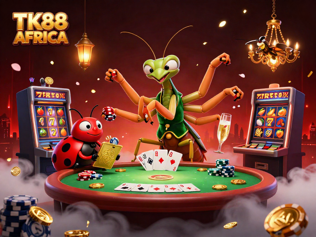 Experience thrilling gameplay at TK88 AFRICA with vibrant casino elements and immersive characters.