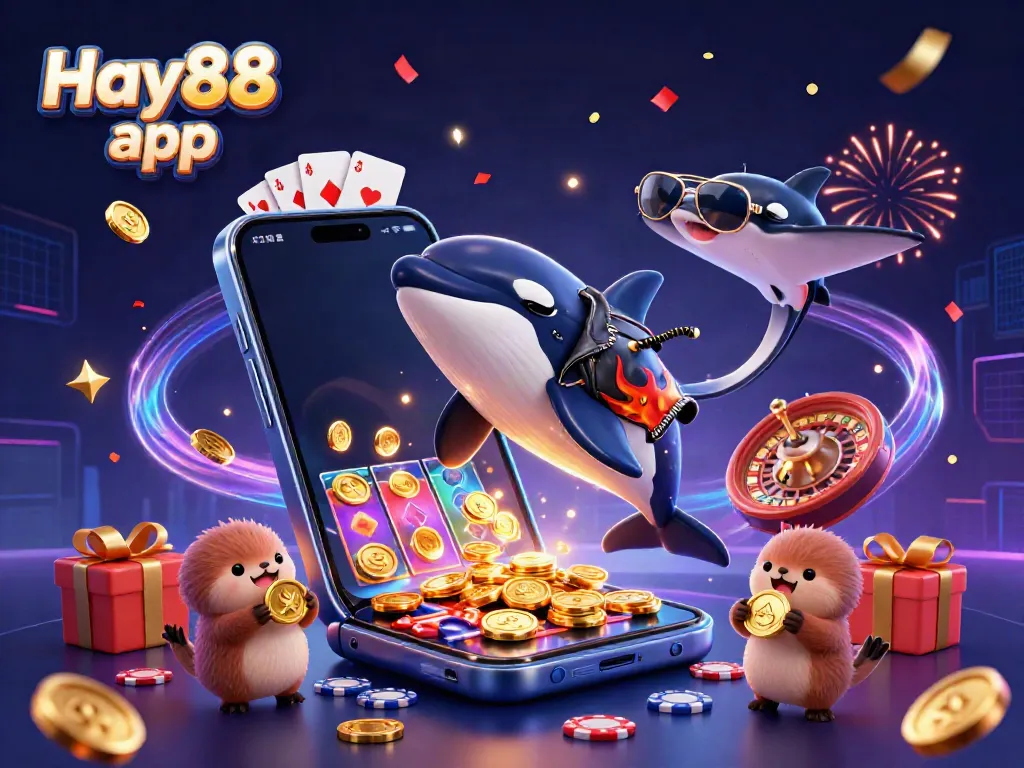 Experience thrilling gaming moments with Hay88 app featuring dynamic sea creatures and casino elements