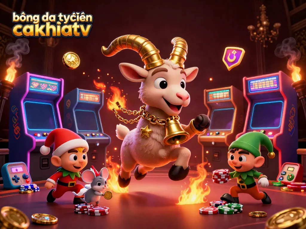 Engaging scene of bóng đá trực tuyến cakhiatv with festive characters in a captivating casino atmosphere.