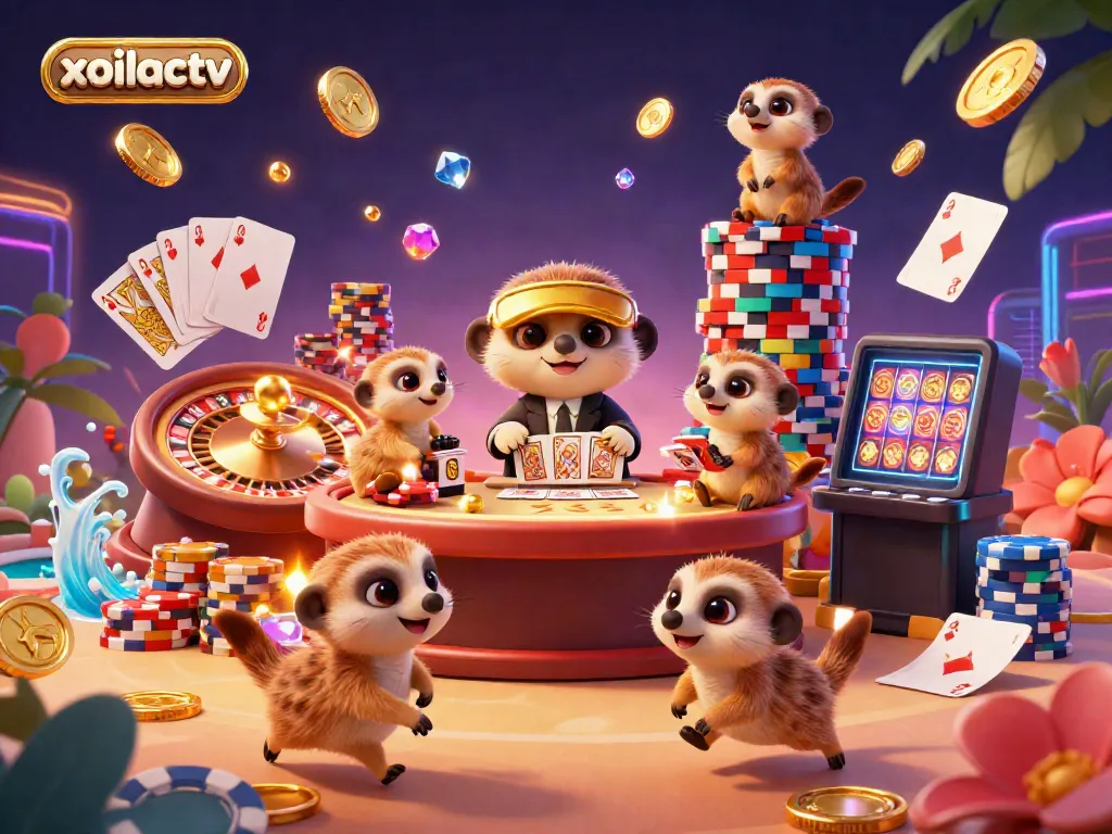 Xoilactv showcases a lively meerkat casino operation with vibrant gambling activities and rich visuals.