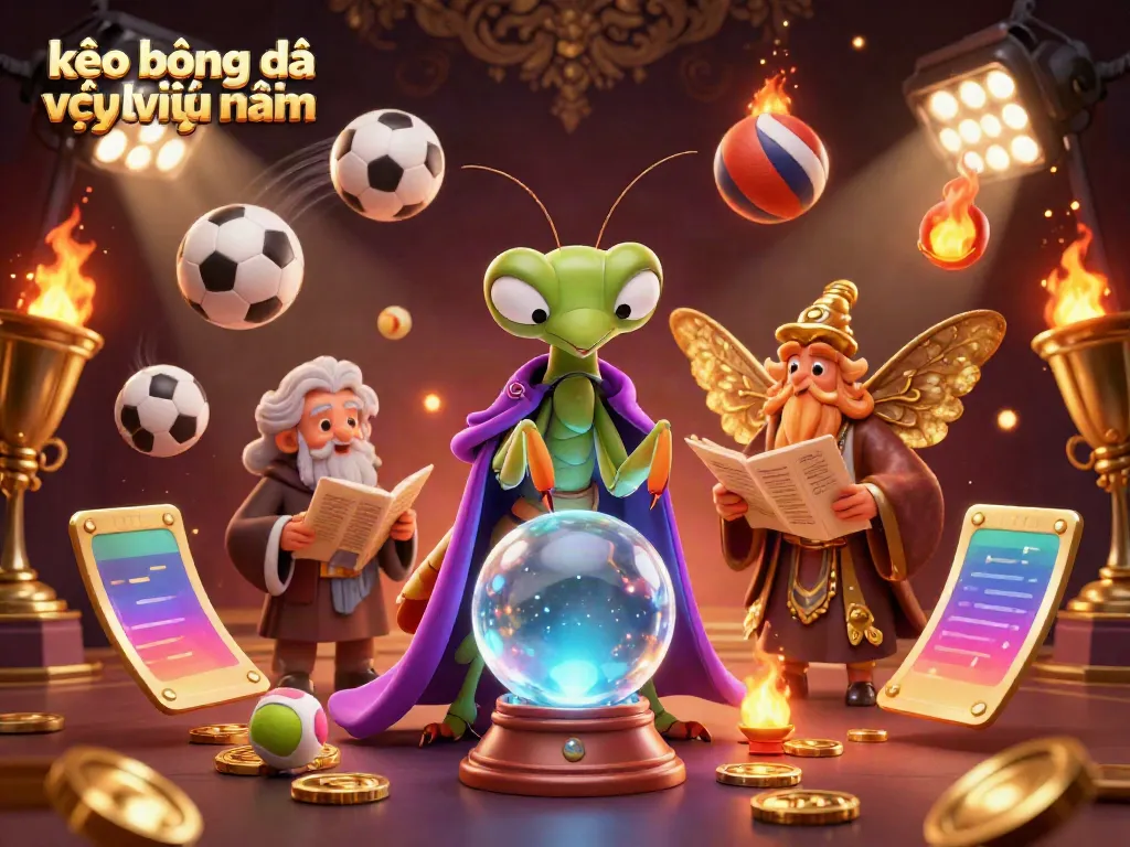 Betting with kèo bóng đá trực tuyến việt nam in a vibrant 3D sports betting scene featuring whimsical characters and action elements.