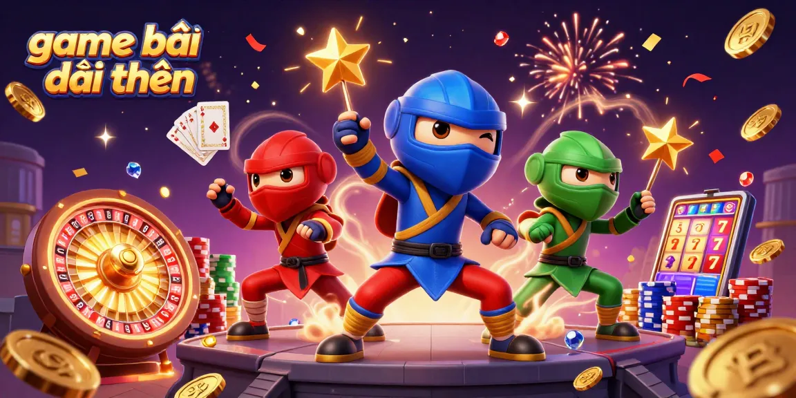 Engage in thrilling game bài đổi thưởng with colorful characters in an exciting casino atmosphere.