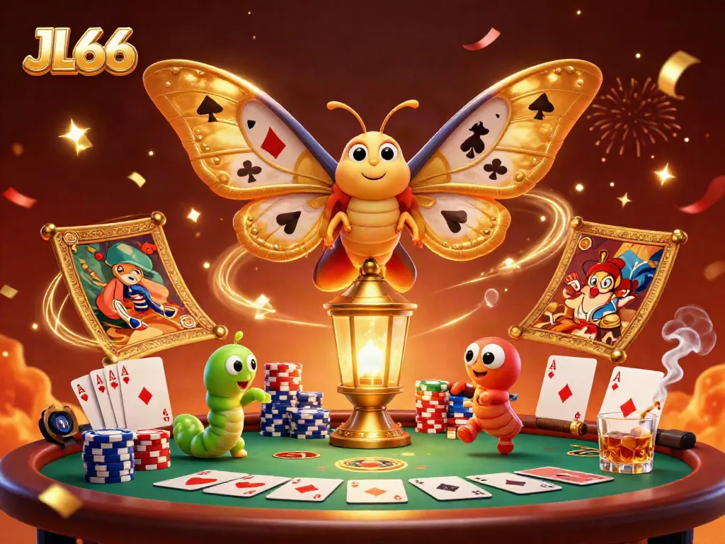 Experience the thrilling world of JL66 casino with vibrant casino elements and dynamic characters.
