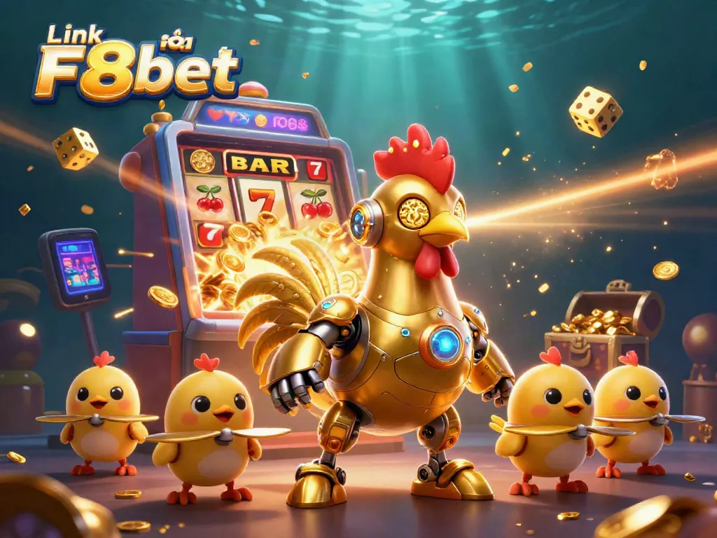 Experience the excitement of casino gaming with Link vào F8bet's dynamic and vibrant illustration.