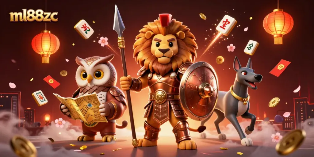 Engage with ml88zc's thrilling gaming experience, featuring vibrant casino elements and dynamic characters.