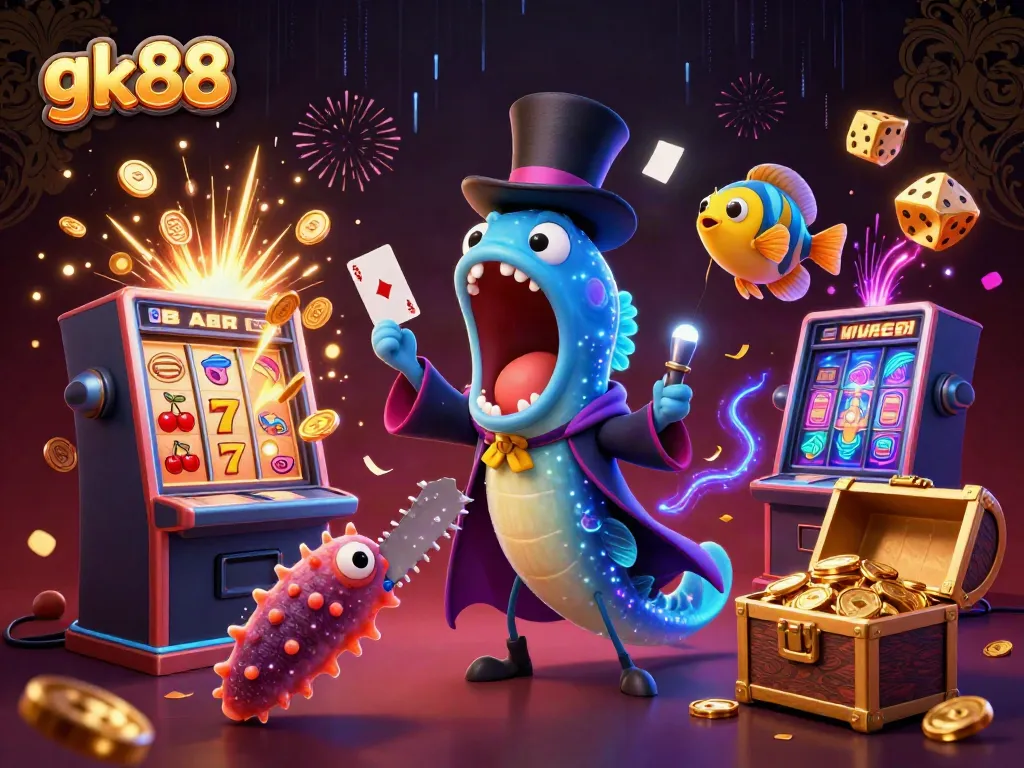 Experience thrilling gk88 casino magic with bioluminescent creatures and slot machines bursting with rewards.